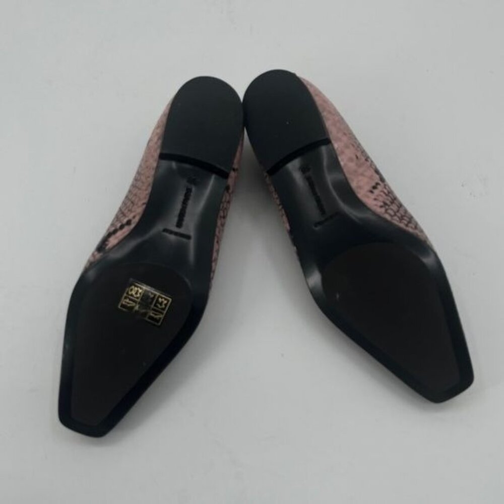 Marion Parke Caroline Snakeskin Embossed Leather Loafer in Pink Python - Size 6 - Picture 6 of 8